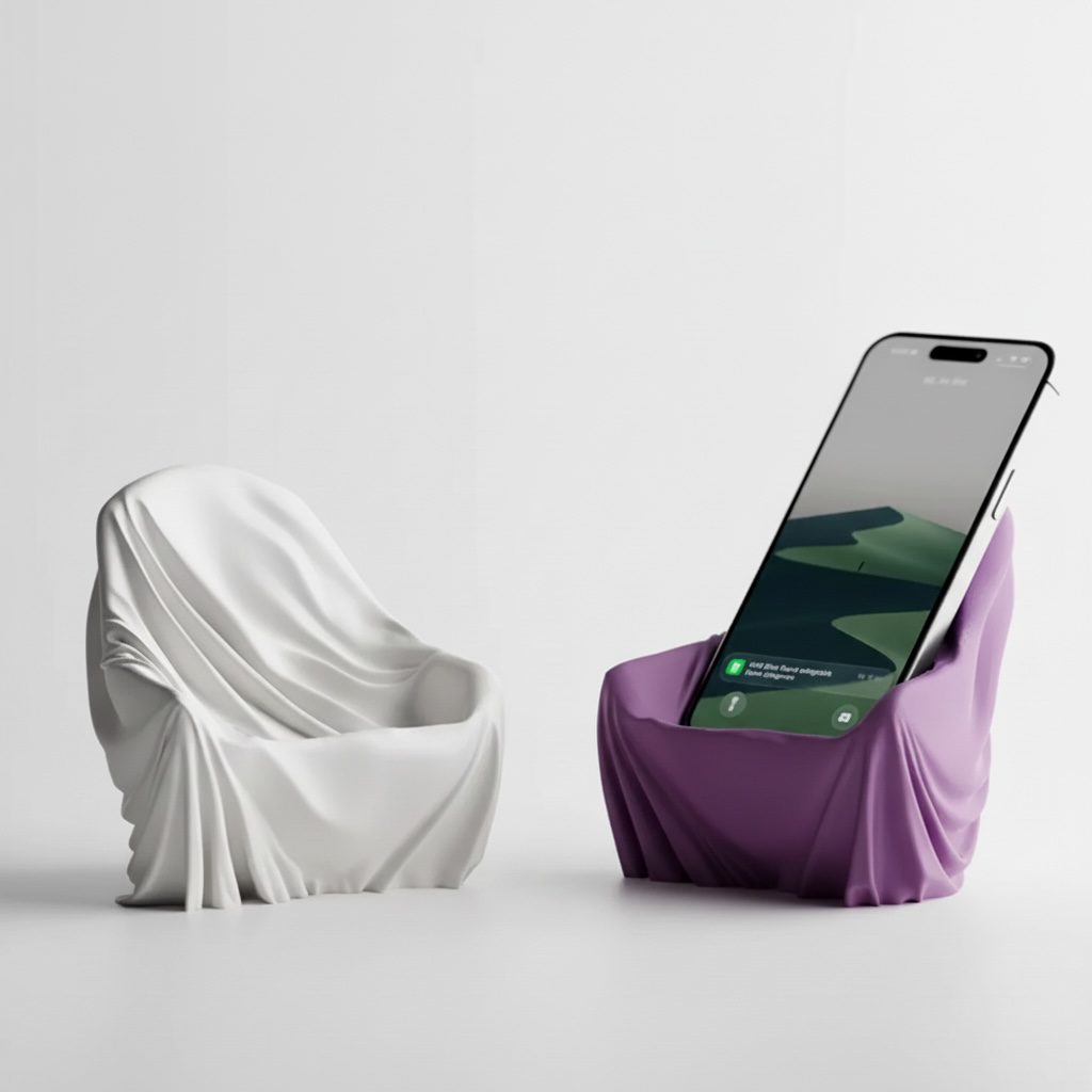 Sculptural Mini Sofa Phone Stand