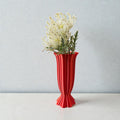 Silky Fluted Vase – 3D Printed Sculptural Decor