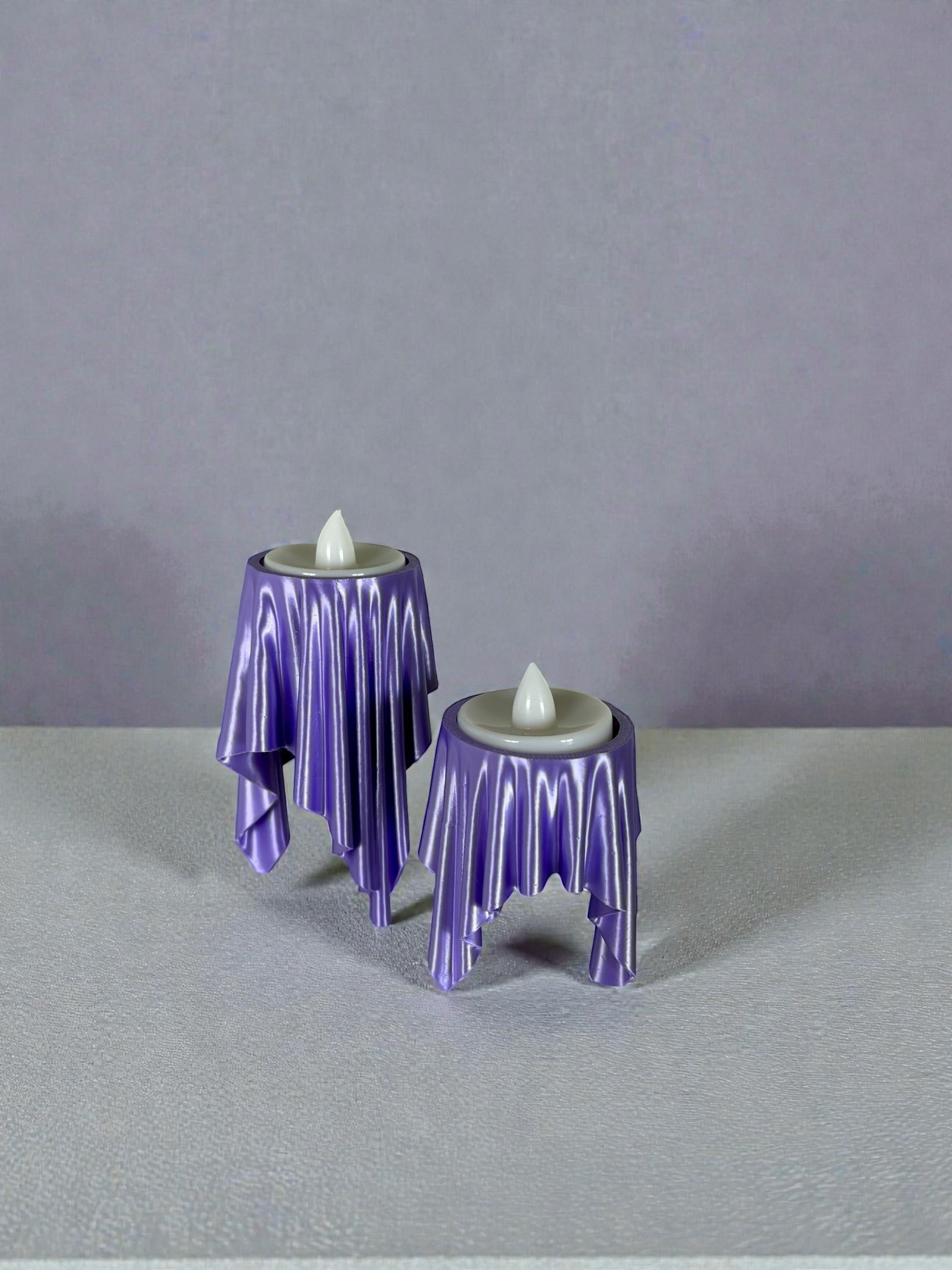 Draped Mini Table – LED Candle Holder